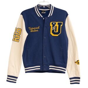 Universal Studios 1912 Collegiate Varsity Bomber Jacket Retro Y2K Embroidered